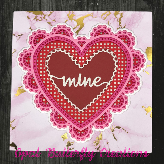 Valentine Heart 3D Layered Shadow Box