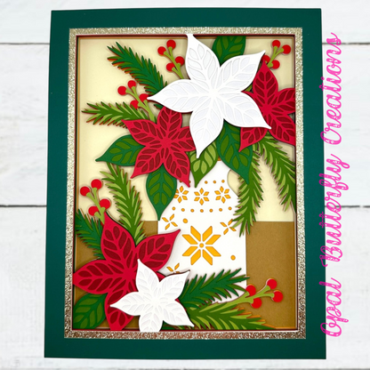 Christmas Bouquet 3D Layered Shadow Box