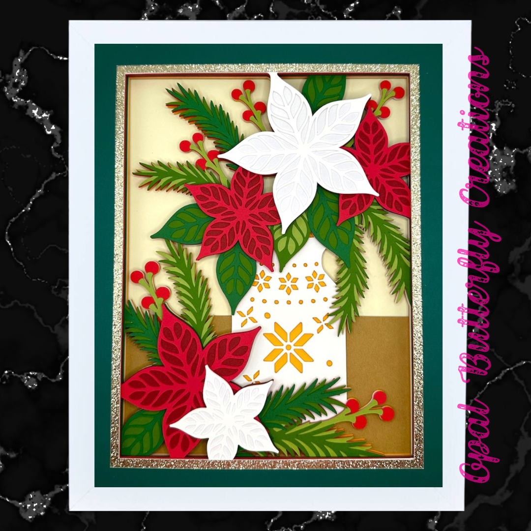 Christmas Bouquet 3D Layered Shadow Box