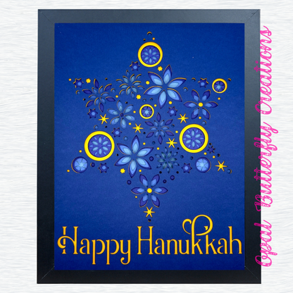 Happy Hanukkah 3D Layered Shadow Box