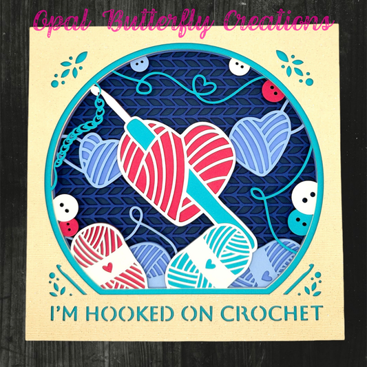 Hooked on Crochet 3D Layered Shadow Box