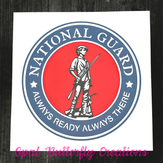 National Guard 3D Layered Shadow Box