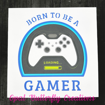 Born to Be A Gamer 3D Layered Shadow Box