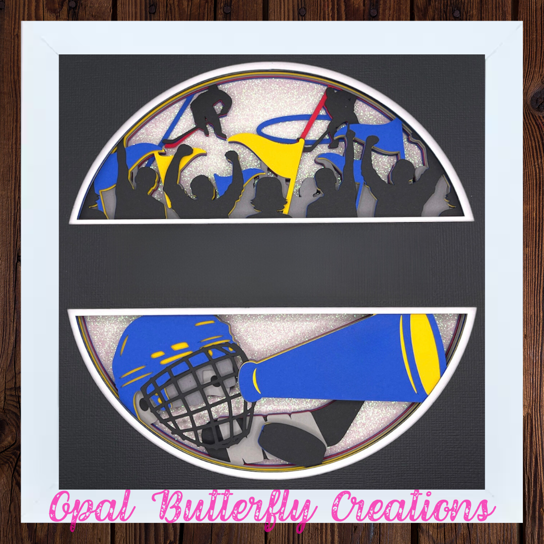 Hockey 3D Layered Shadow Box