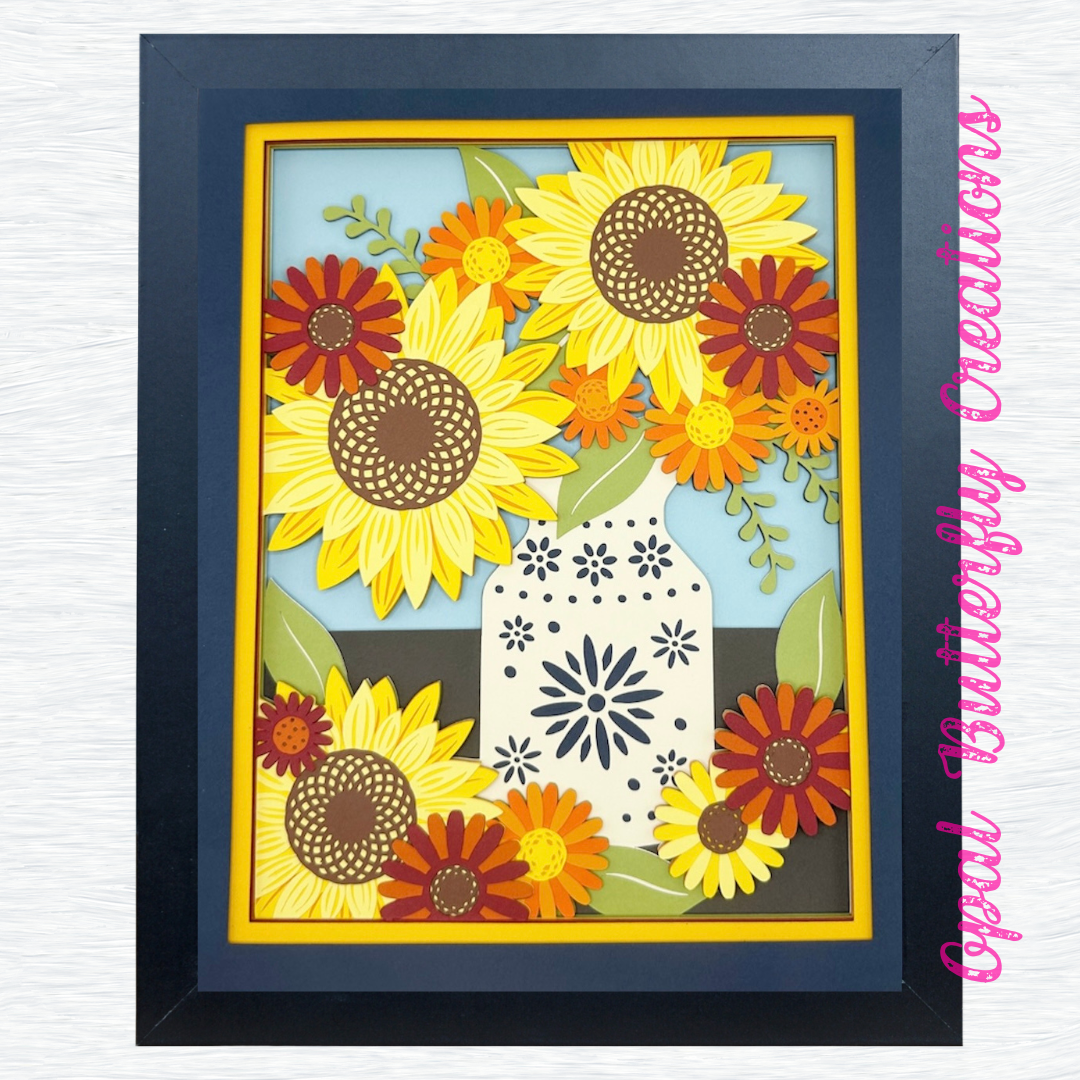 Fall Bouquet 3D Layered Shadow Box