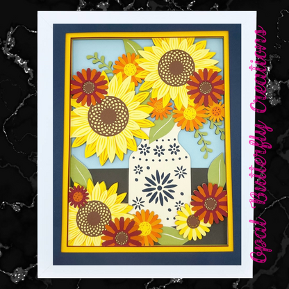 Fall Bouquet 3D Layered Shadow Box