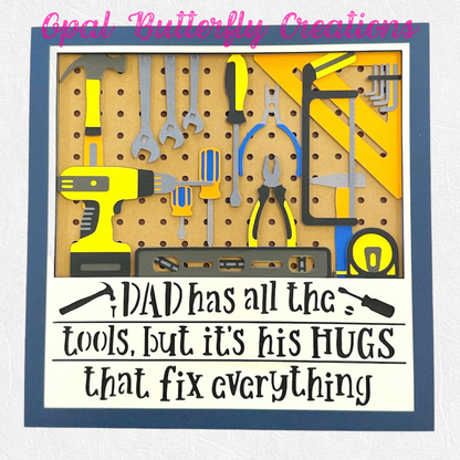 Fatherhood Tool Shed 3D Layered Shadow Box