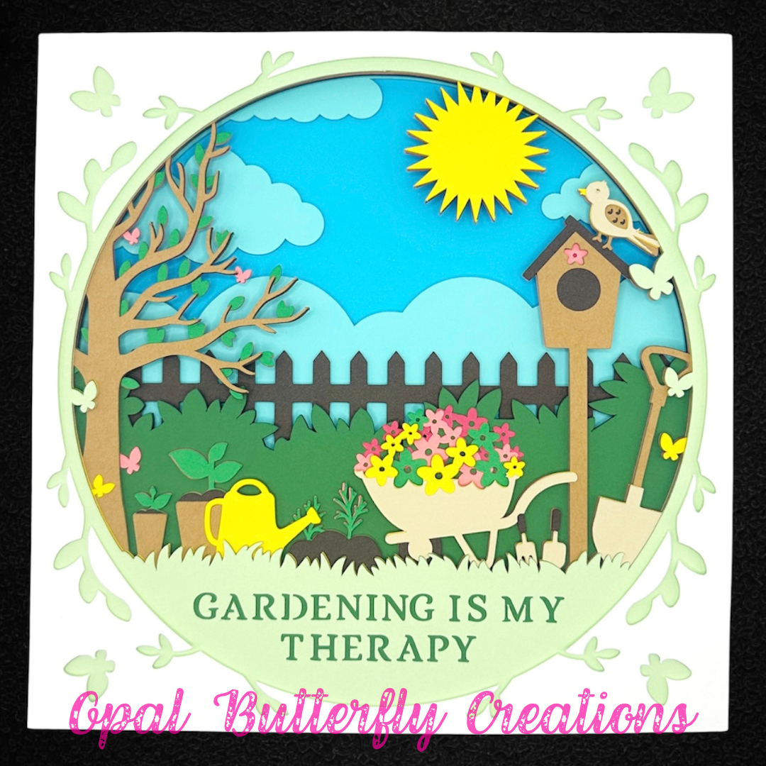 Gardening 3D Layered Shadow Box