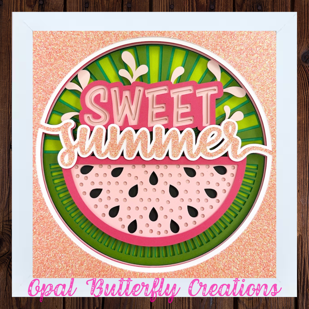 Sweet Summer 3D Layered Shadow Box