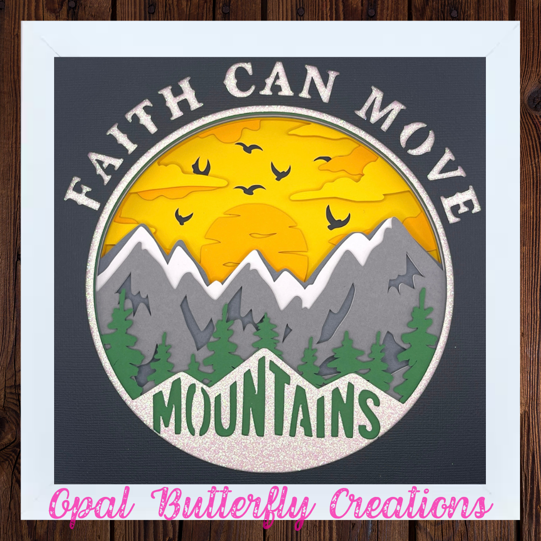 Faith Can Move Mountains 3D Layered Shadow Box