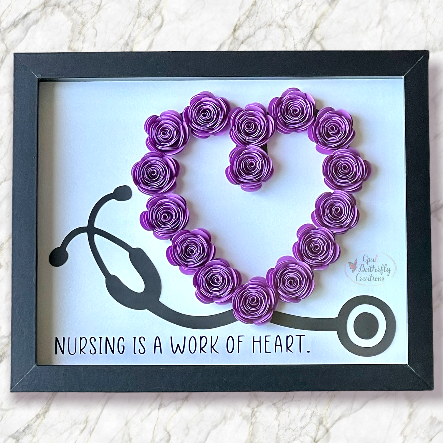 Stethoscope Nurse or Doctor Shadow Box