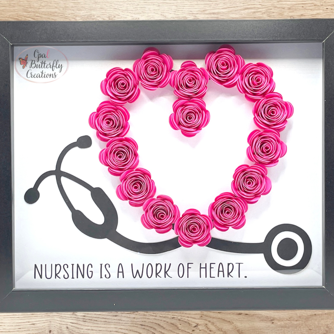 Stethoscope Nurse or Doctor Shadow Box