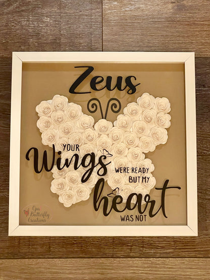 12" x 12" Butterfly Memorial Shadow Box