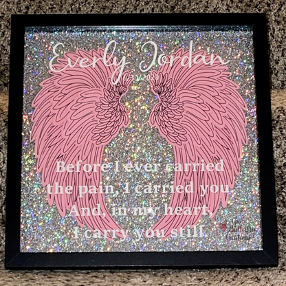 12" x 12" Angel Wing Memorial Shadow Box