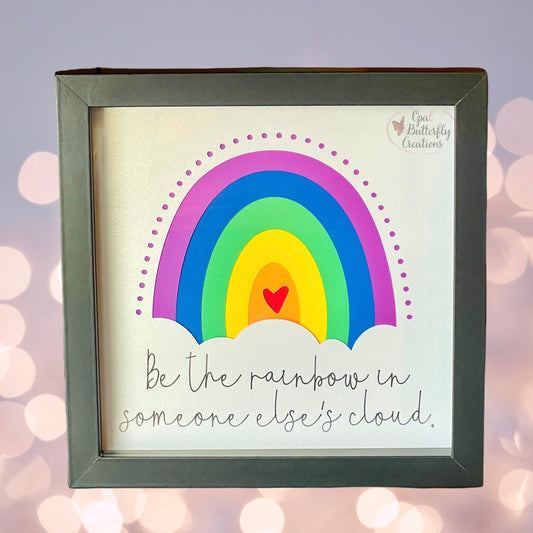 Rainbow Layered Shadow Box