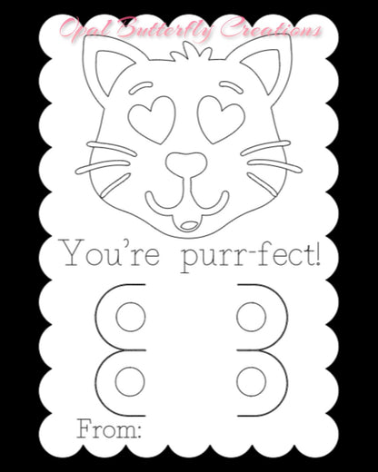 Valentine Coloring Cards