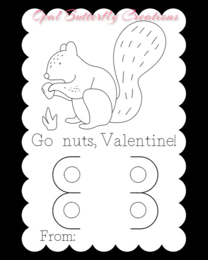 Valentine Coloring Cards