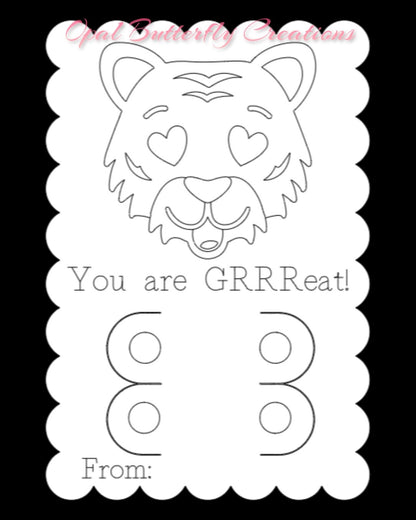 Valentine Coloring Cards