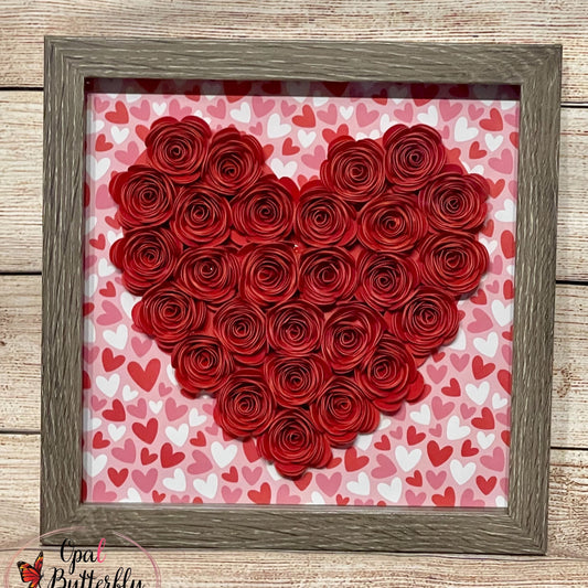 Heart Flower Shadow Box