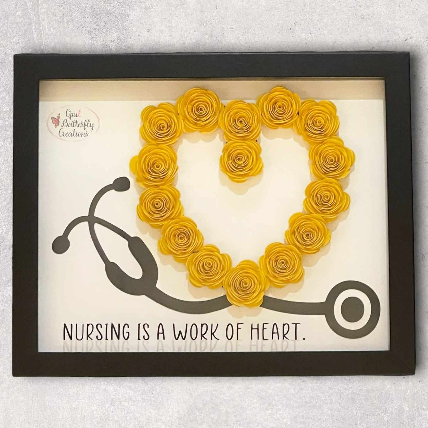 Stethoscope Nurse or Doctor Shadow Box