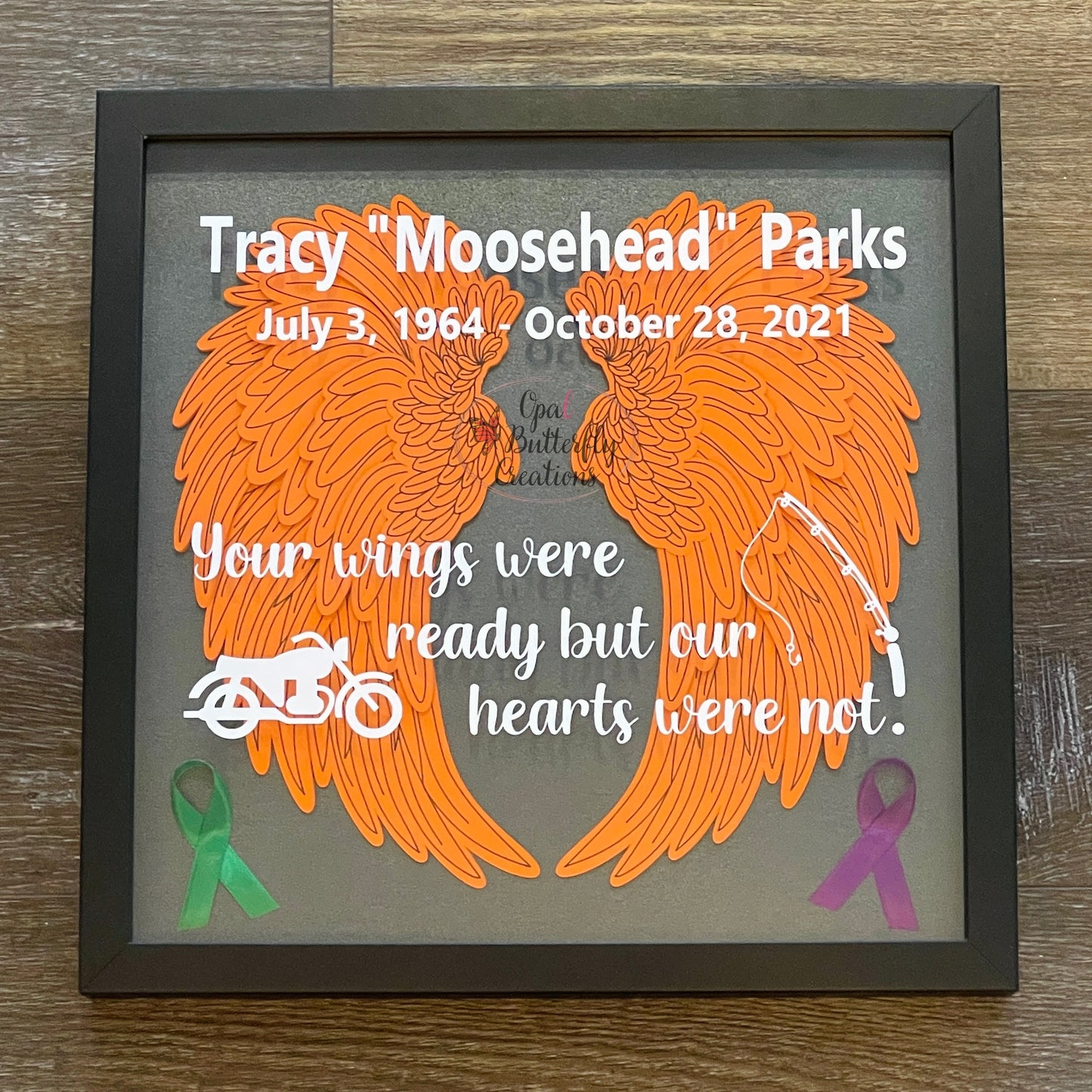 12" x 12" Angel Wing Memorial Shadow Box