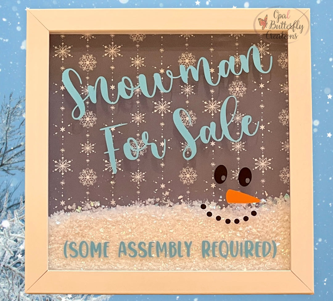 Snowman For Sale Shadow Box