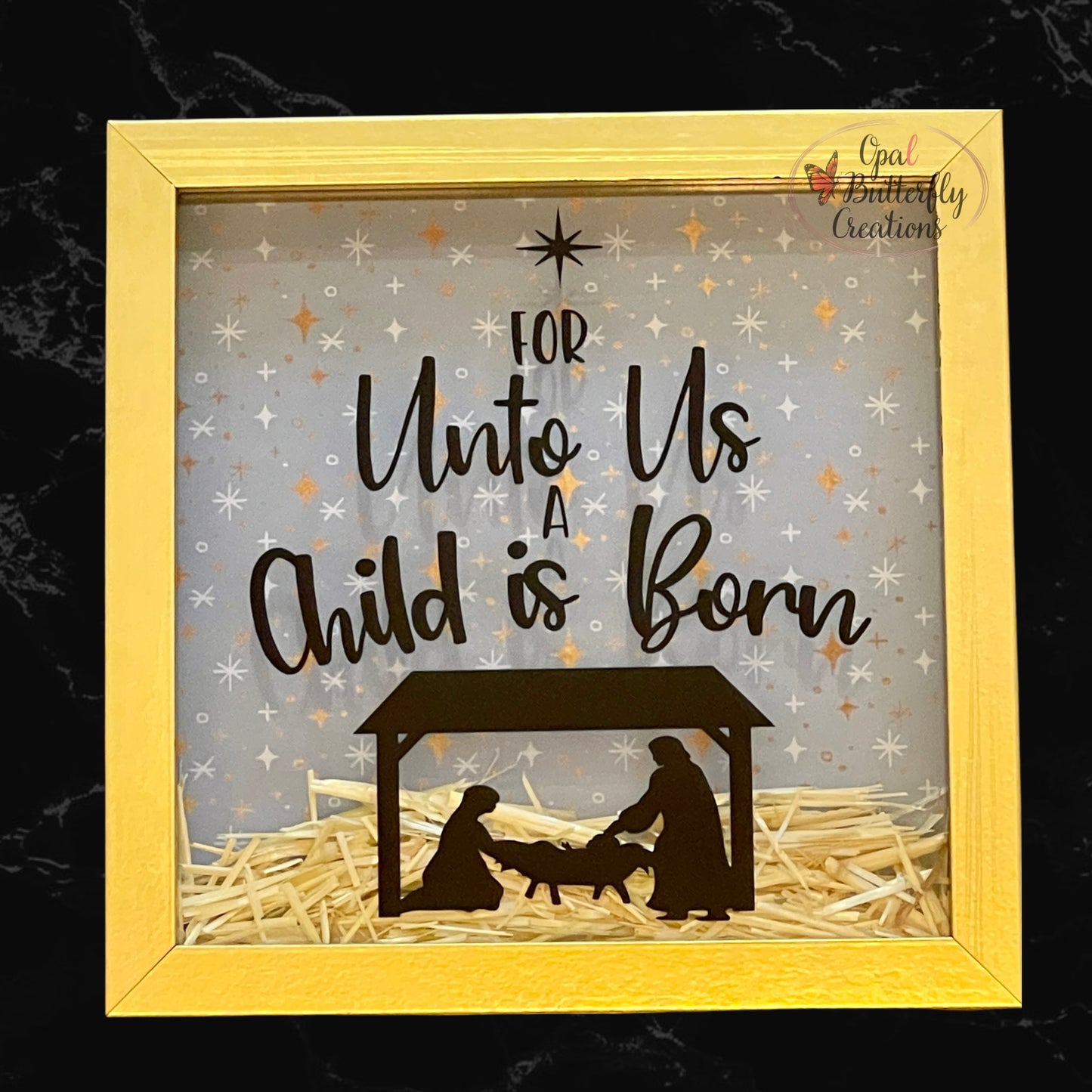 For Unto Us A Child Is Born Shadow Box