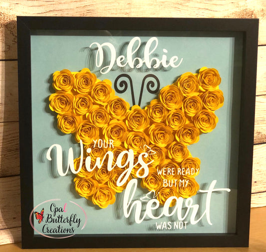 12" x 12" Butterfly Memorial Shadow Box