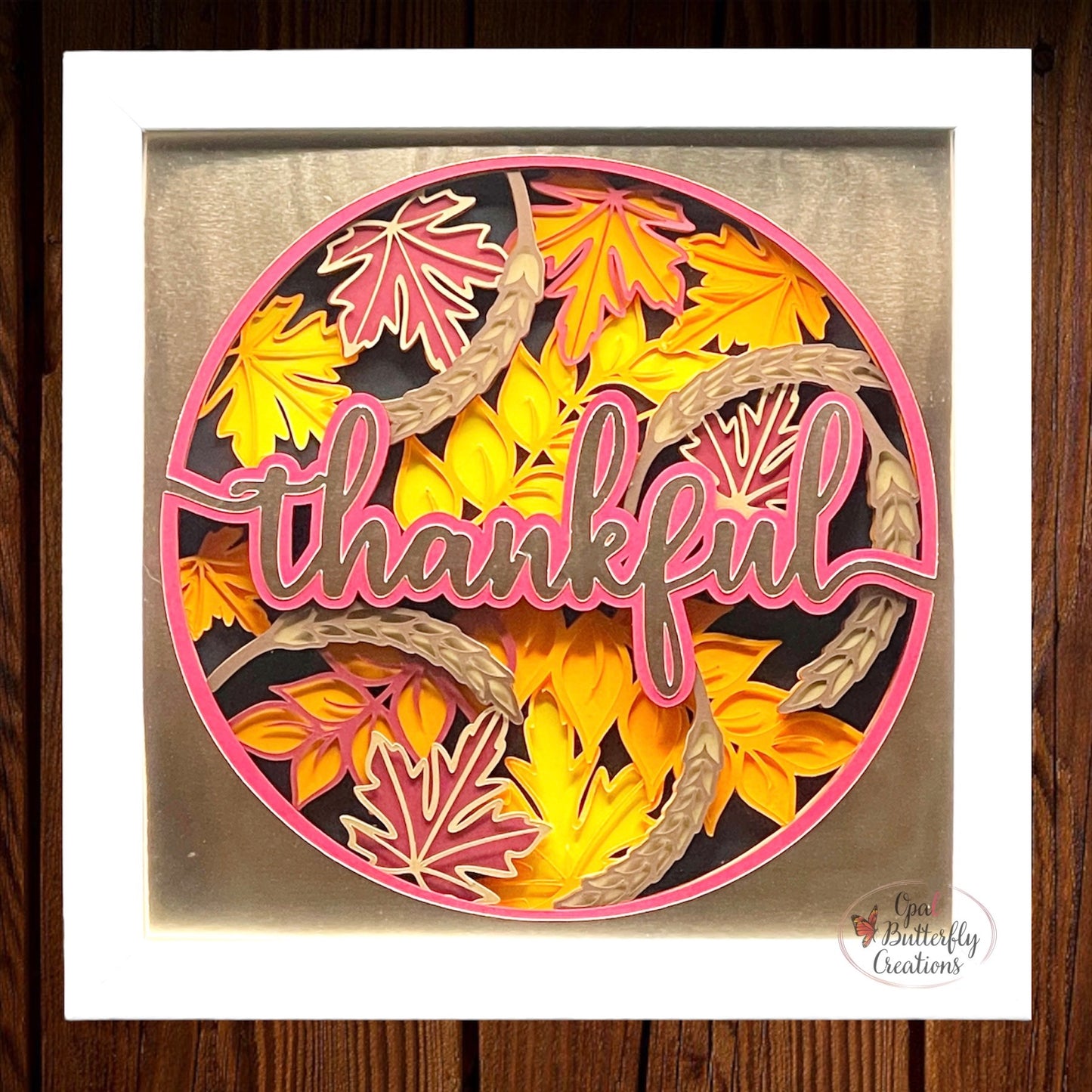 Thankful Fall 3D Layered Shadow Box