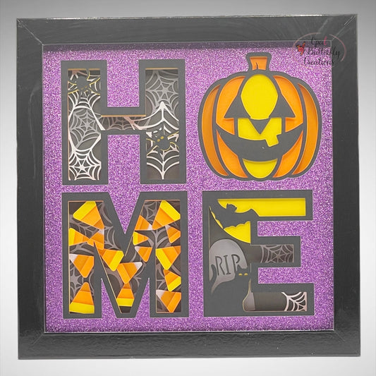 Halloween HOME 3D Layered Shadow Box