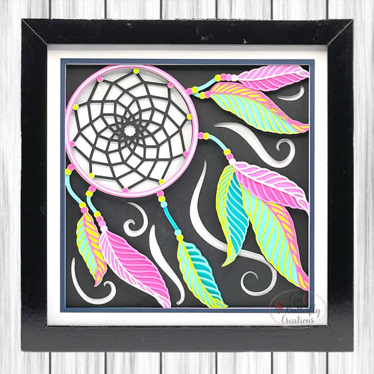 Dreamcatcher 3D Layered Shadow Box